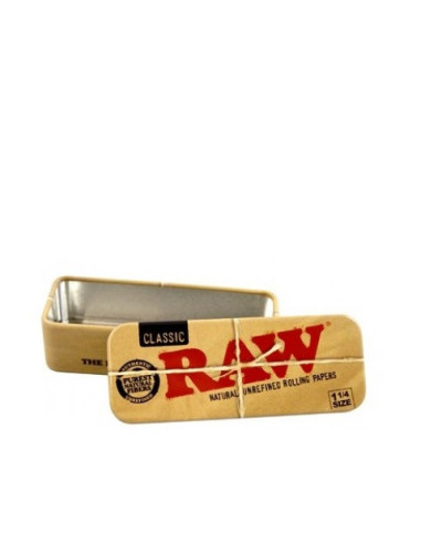 CAJITA METALICA RAW PARA PREENROLADOS 1 1/4 1 UDS