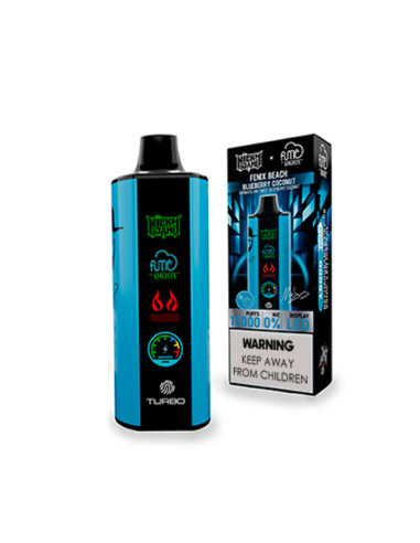 FUME VAPE NICKY JAM BLUEBERRY COCONUT FENIX BEACH 0% NIC 15.000 PUFF